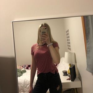 red striped American Eagle shirt!